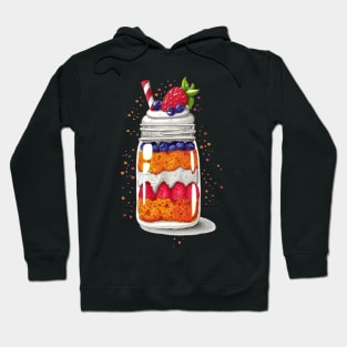 Strawberry and Blueberry shortcake in a jar Hoodie